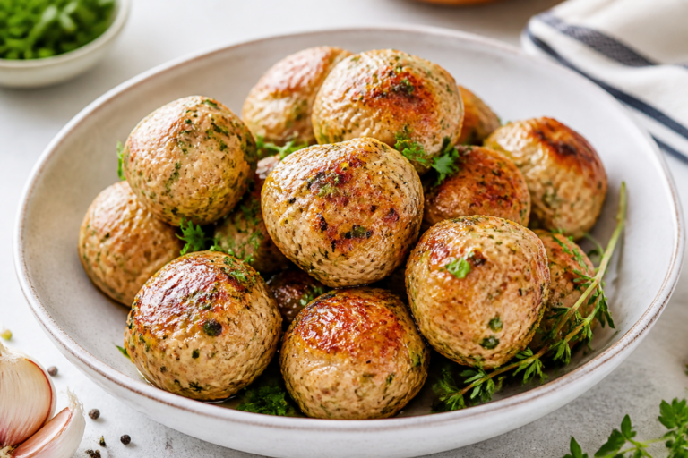 Keto Garlic Herb Turkey Meatballs – Juicy, Flavor-Packed, and Low-Carb