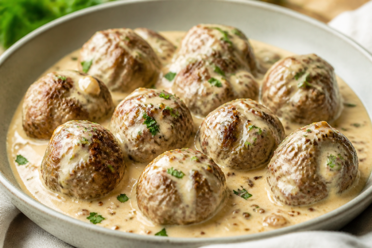 Keto Meatballs With Creamy Dijon Sauce – Comfort Food With A Low-Carb Twist
