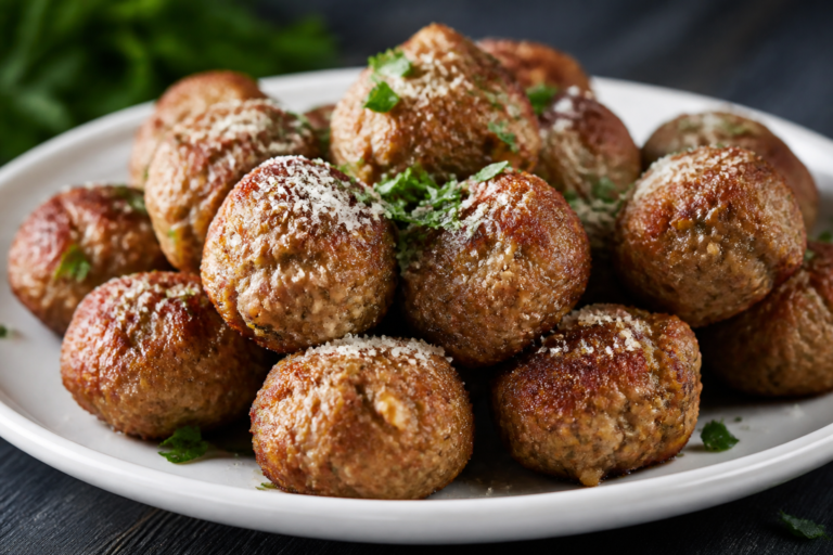 Keto Parmesan Crusted Meatballs – Crispy, Cheesy, and Low-Carb