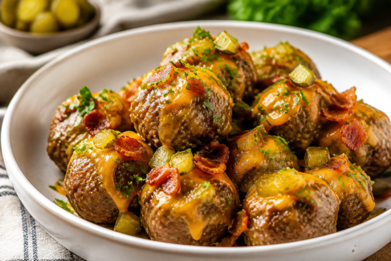 Keto Loaded Cheeseburger Meatballs – Big Flavor, Low Carb Comfort Food