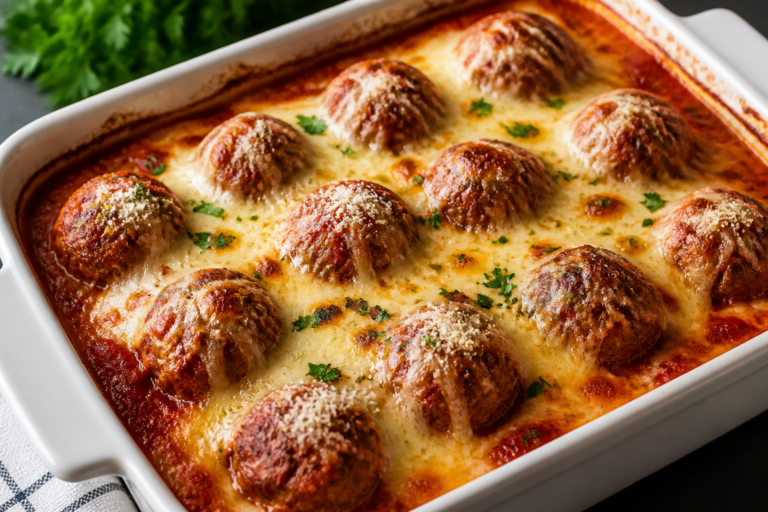 Keto Meatball Parmesan Bake – Comfort Food Without the Carbs