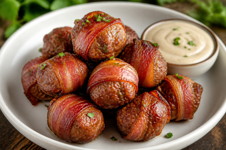Keto Bacon Wrapped Meatballs – Juicy, Savory, and Low-Carb