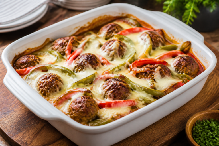 Keto Philly Cheese Meatball Bake – Comfort Food With a Low-Carb Twist