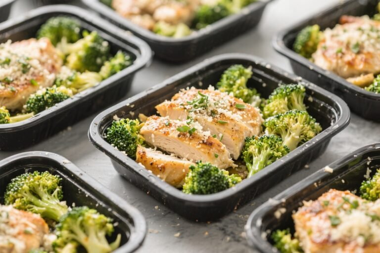 Garlic Parmesan Chicken & Broccoli Meal Prep – Simple, Flavorful, and Ready for the Week