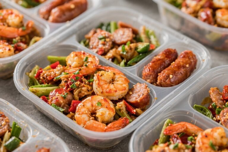 Keto Cajun Shrimp & Sausage Meal Prep – Bold Flavor, Low-Carb Convenience