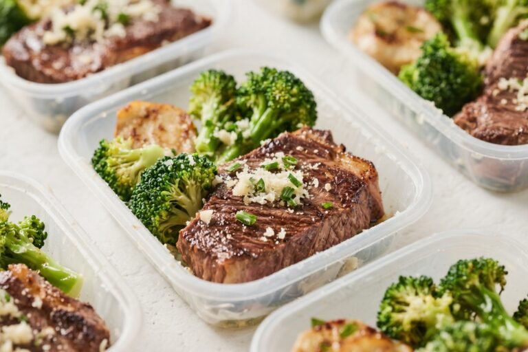 Garlic Parmesan Steak & Broccoli Meal Prep – Simple, Satisfying, and Ready for the Week