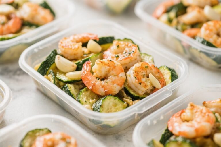 Garlic Butter Shrimp & Zucchini Meal Prep – Simple, Fresh, and Ready All Week
