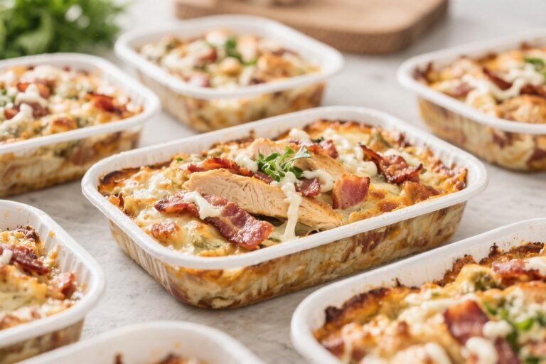 Keto Chicken Bacon Ranch Casserole Meal Prep – Easy, Satisfying, and Low-Carb