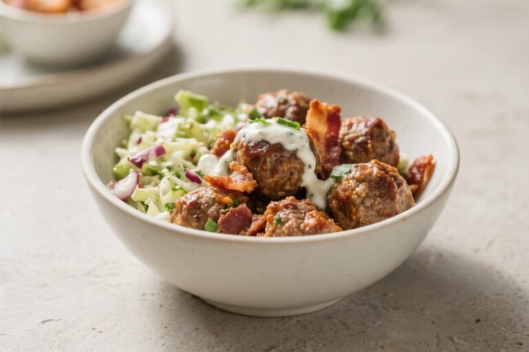Keto Bacon Ranch Meatball Bowls – Easy, Flavor-Packed Comfort Food