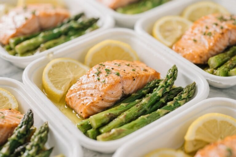 Lemon Butter Salmon & Asparagus Meal Prep – Bright, Simple, and Satisfying