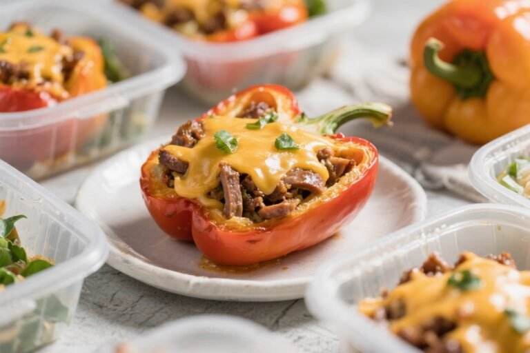 Keto Cheesesteak Stuffed Pepper Meal Prep – Easy, Flavor-Packed, and Low-Carb