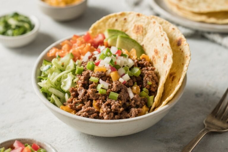 Keto Ground Beef Burrito Bowl – Fast, Flavorful, and Low-Carb