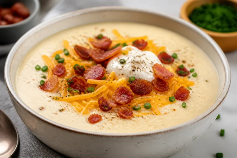 Keto Loaded Cauliflower Soup – Creamy, Cozy, and Low-Carb
