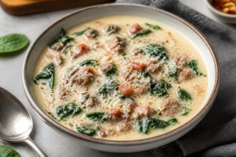 Keto Italian Sausage and Spinach Soup – Comforting, Flavorful, and Low-Carb
