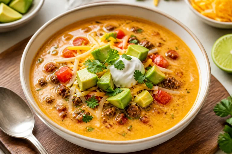 Keto Creamy Taco Soup – Comforting, Low-Carb, and Packed With Flavor