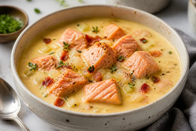 Keto Creamy Salmon Chowder – Cozy, Satisfying, and Low-Carb