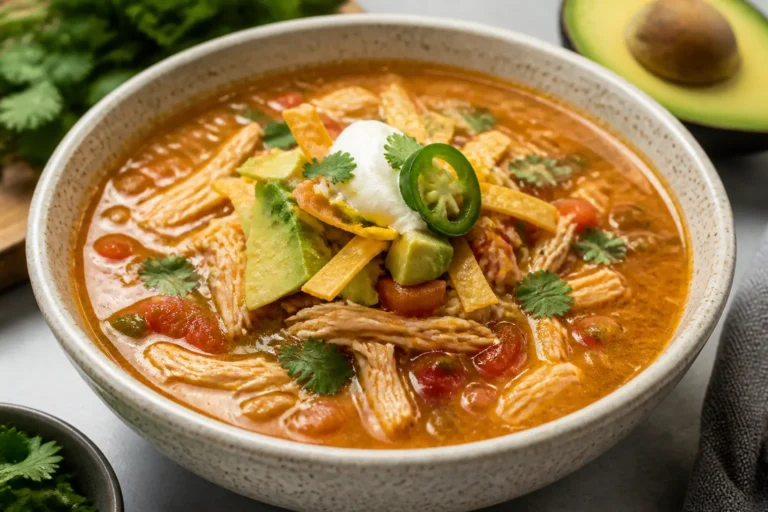 Keto Chicken Tortilla Soup – Cozy, Flavorful, and Low-Carb