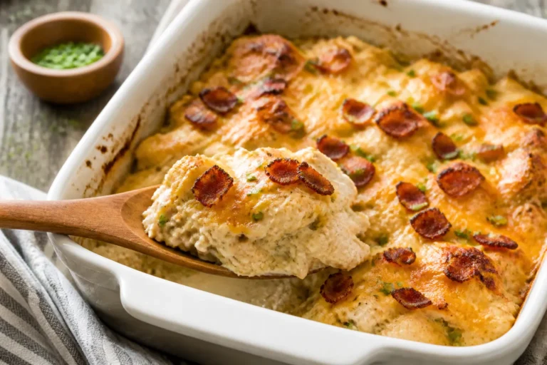 Keto Chicken Bacon Ranch Casserole – Creamy, Comforting, and Low-Carb