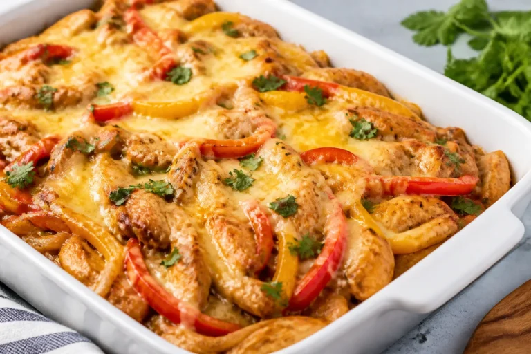 Keto Chicken Fajita Casserole – A Cozy, Low-Carb Weeknight Favorite