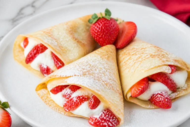 Keto Strawberry Cream Cheese Crepes – Light, Sweet, and Low-Carb