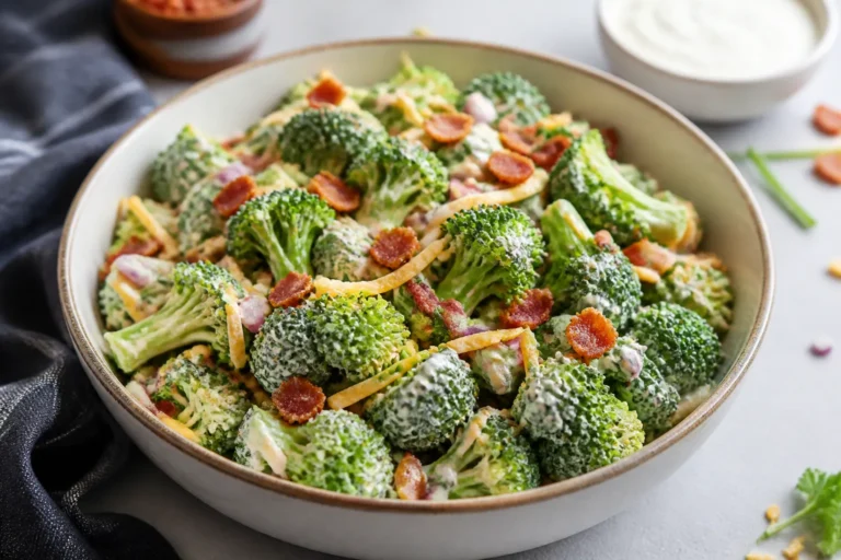 Keto Bacon Ranch Broccoli Salad – Creamy, Crunchy, and Low-Carb