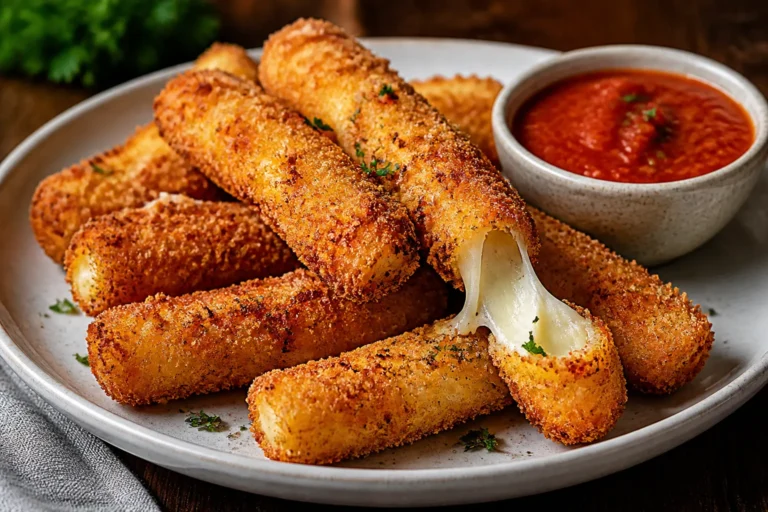 Keto Crispy Mozzarella Sticks – Golden, Cheesy, and Low-Carb