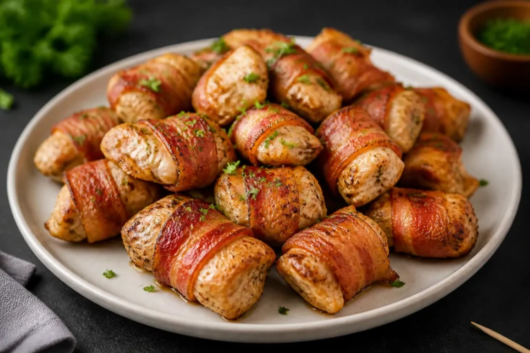 Keto Bacon Wrapped Chicken Bites – Crispy, Juicy, and Low-Carb